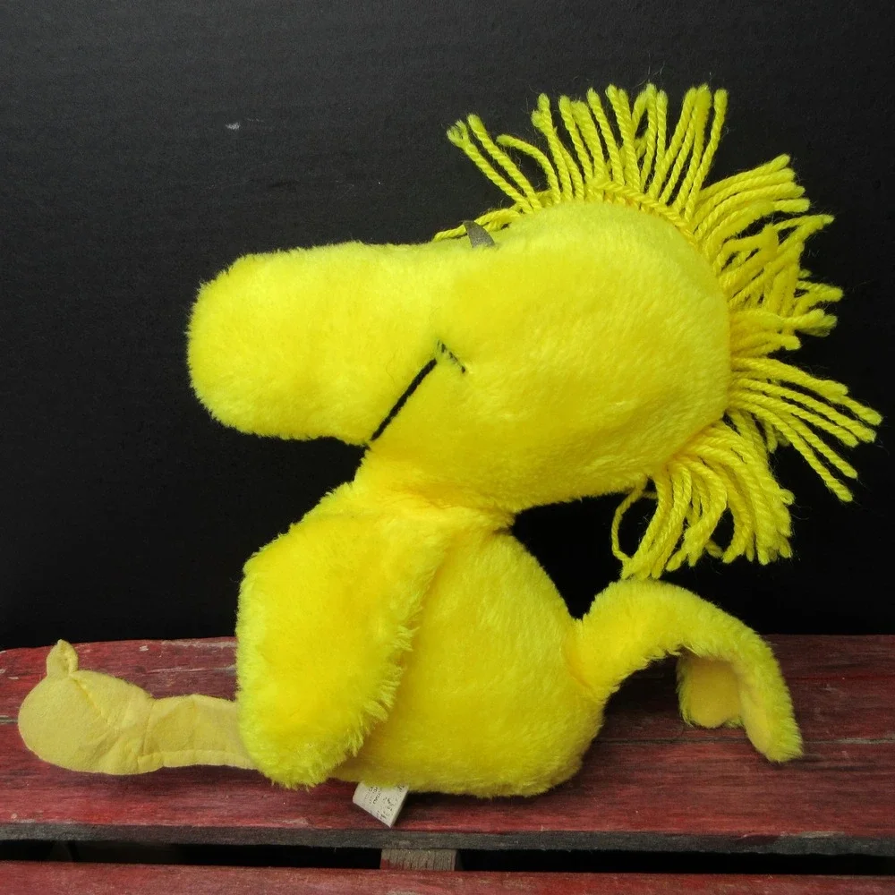 Vintage Warner Bros. Peanuts Woodstock Yellow Bird Plush Stuffed Animal Toy 9